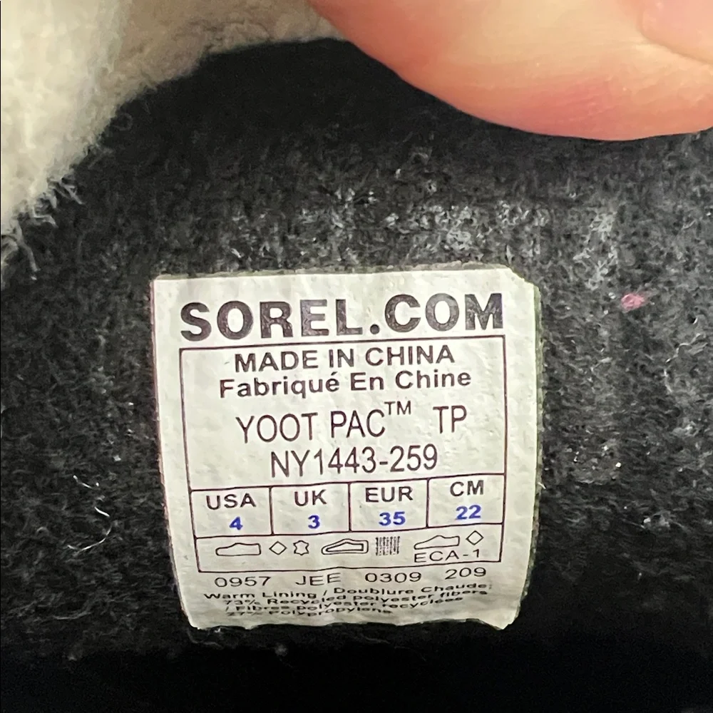 Sorel Kids Waterproof Tan and Black Winter Boots